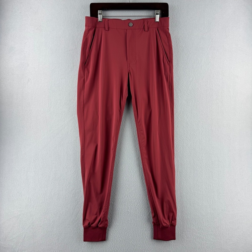 Redvanly Haliday Joggers Golf Pants Mens Small Red Athletic Fit Stretch